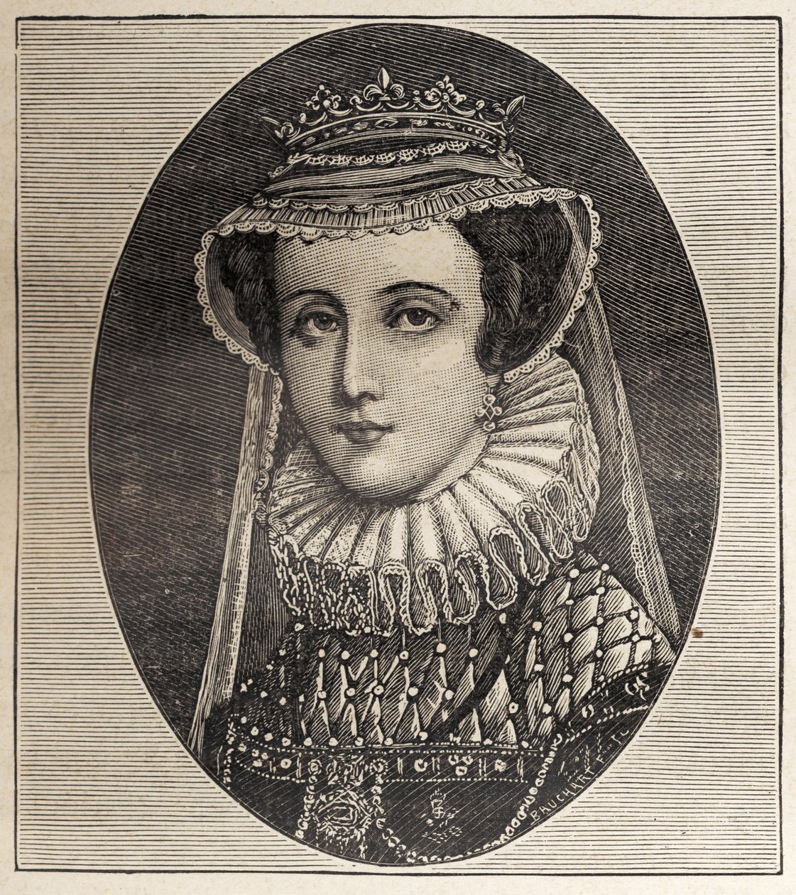 Königin Maria Stuart (Gravur) von Unbekannter Künstler