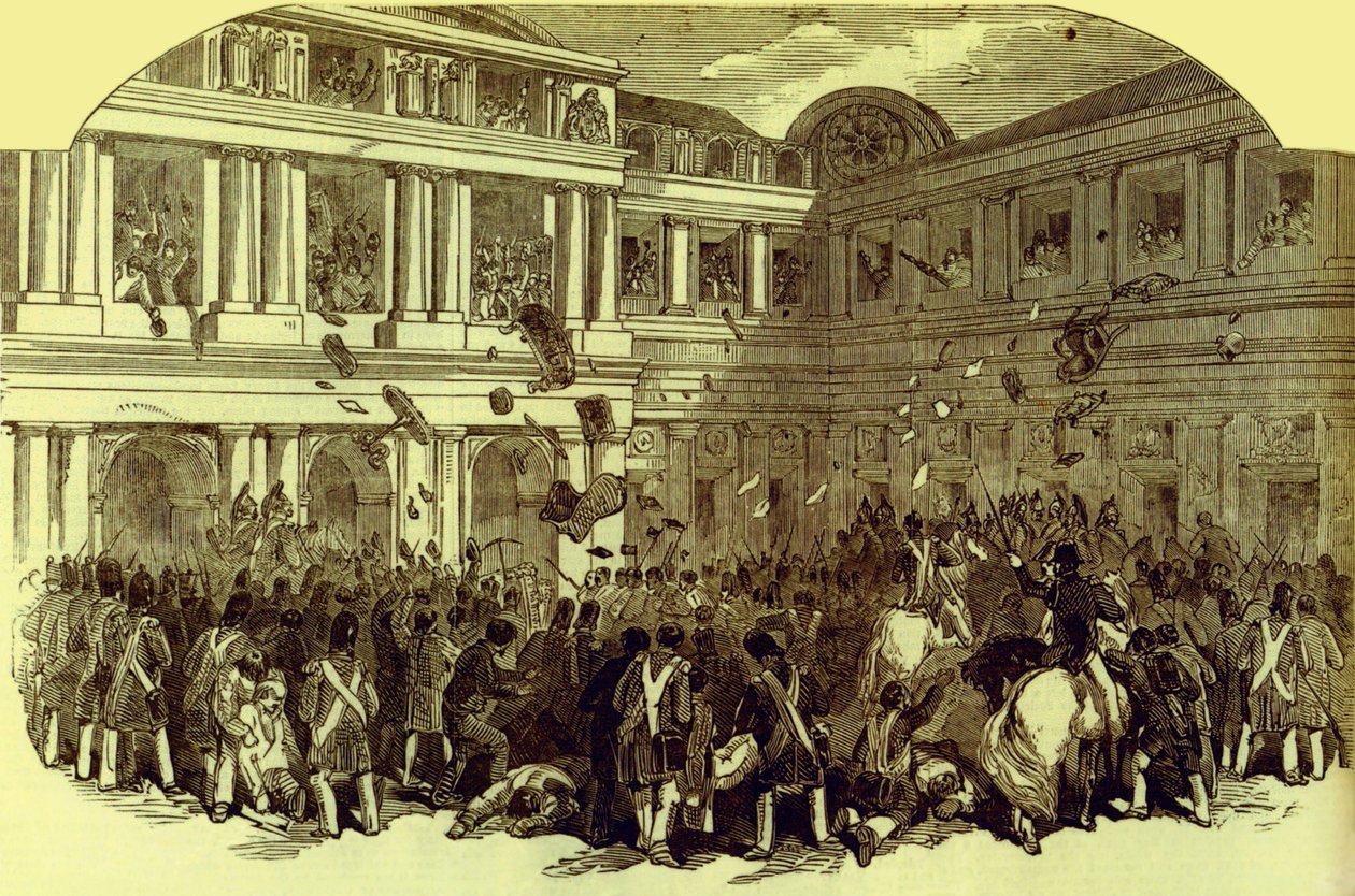 Revolution in Paris Februar 1848 (Druck) von Unbekannter Künstler