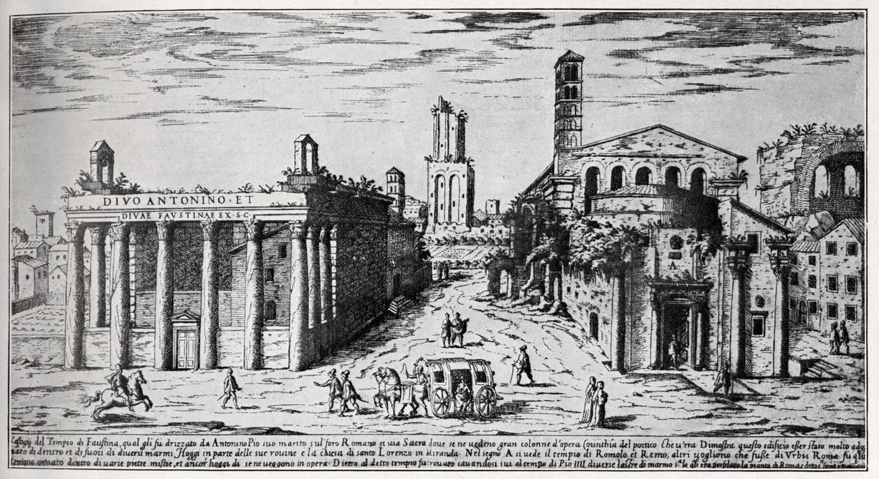 Forum Romanum 16. Jahrhundert (Gravur) von Unbekannter Künstler