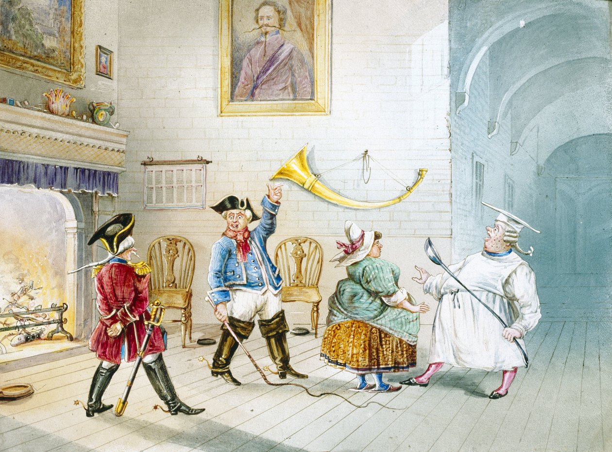 Szene aus Baron Münchhausen, um 1850 von Unbekannter Künstler