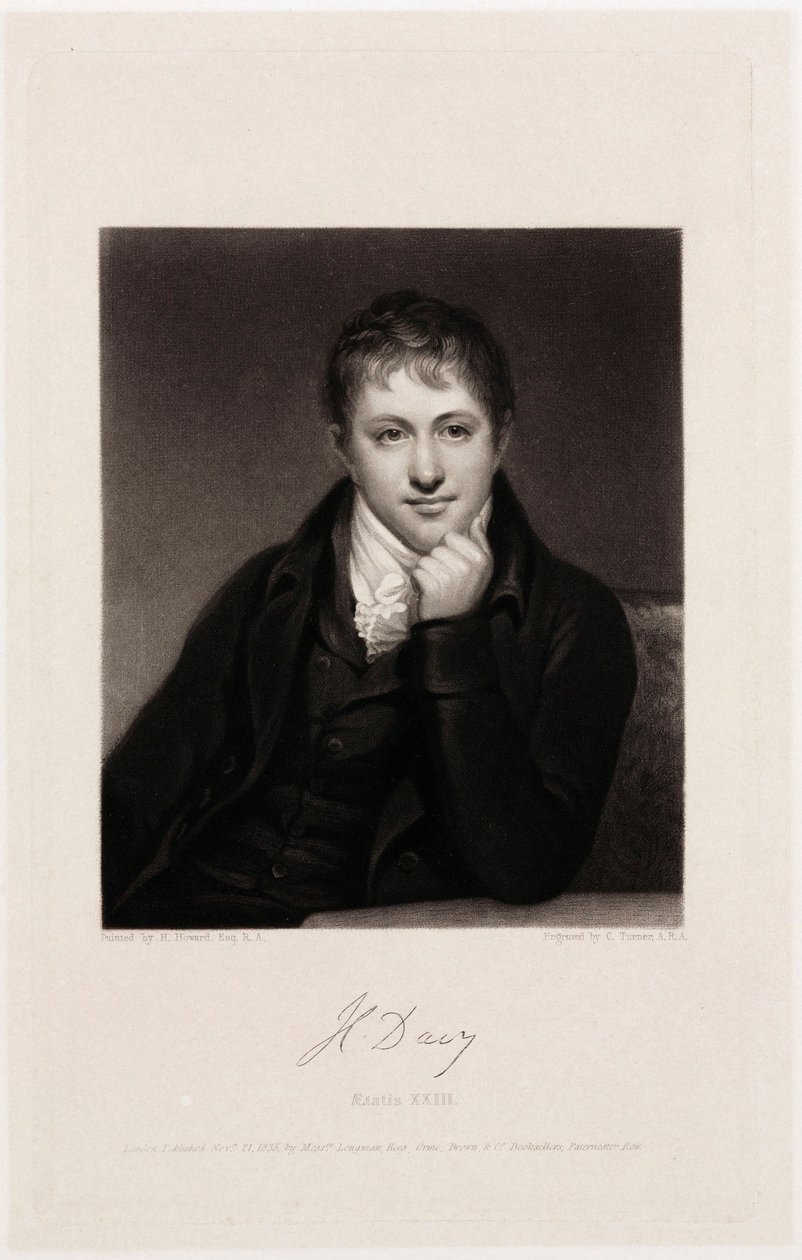 Sir Humphry Davy, englischer Chemiker von Unbekannt