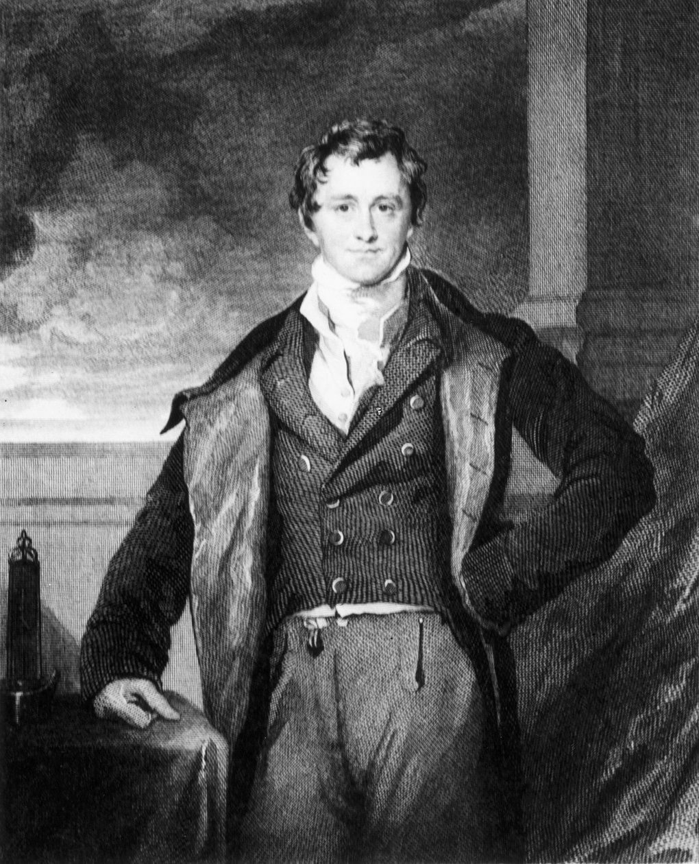Sir Humphry Davy, englischer Chemiker (um 1820) von Unbekannt