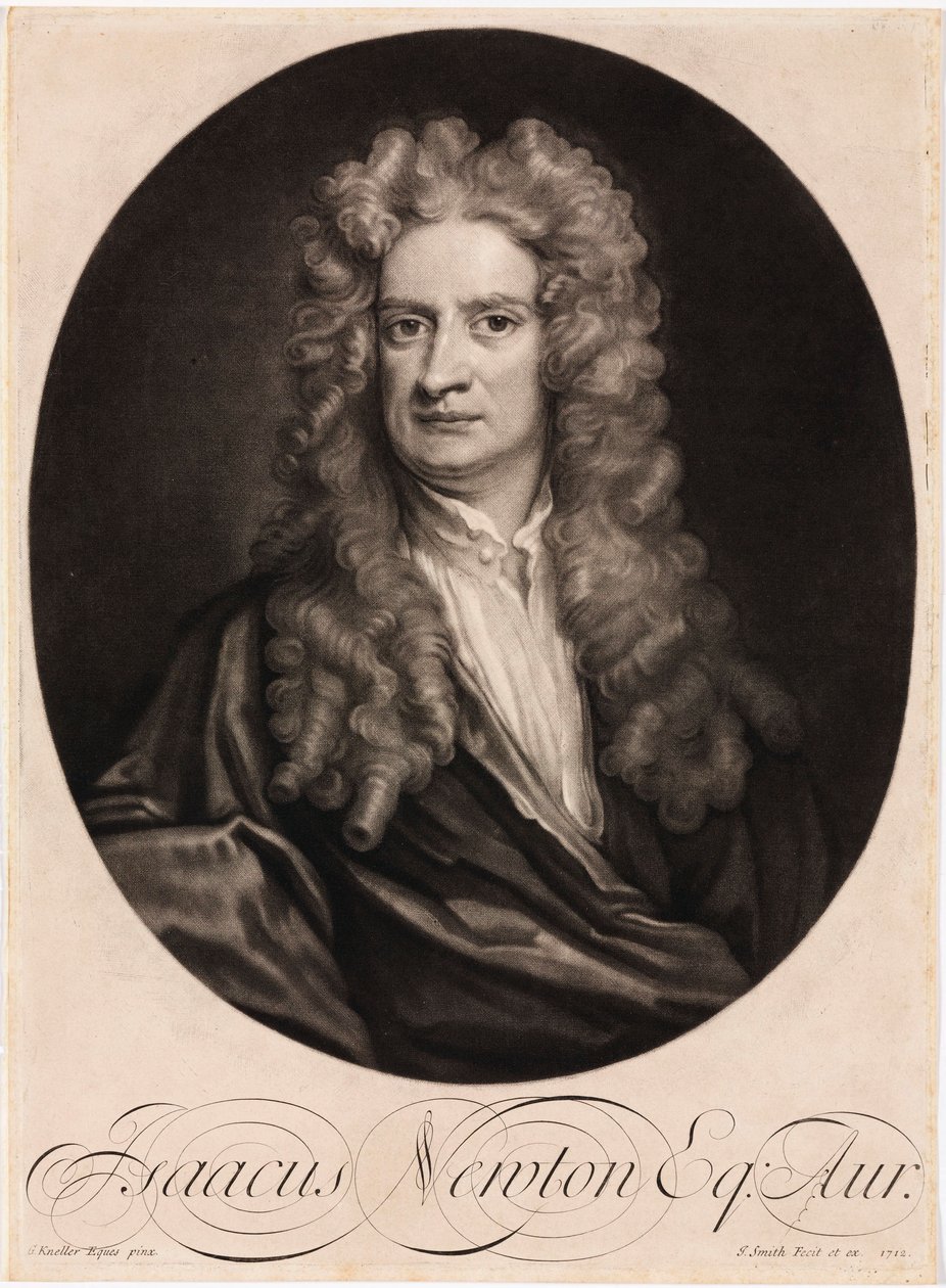 Sir Isaac Newton, englischer Mathematiker und Physiker von Unbekannt