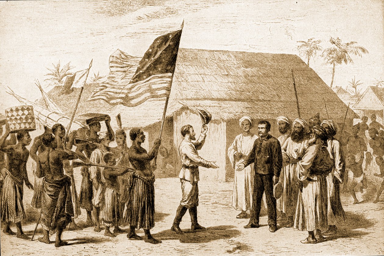Stanley findet Livingstone in Sansibar von Unbekannter Künstler