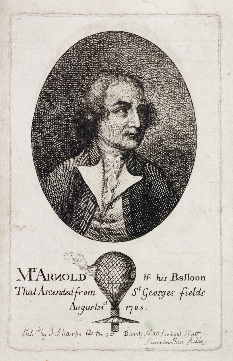 Stuart Amos Arnold, englischer Aeronaut, um 1785 von Unbekannt