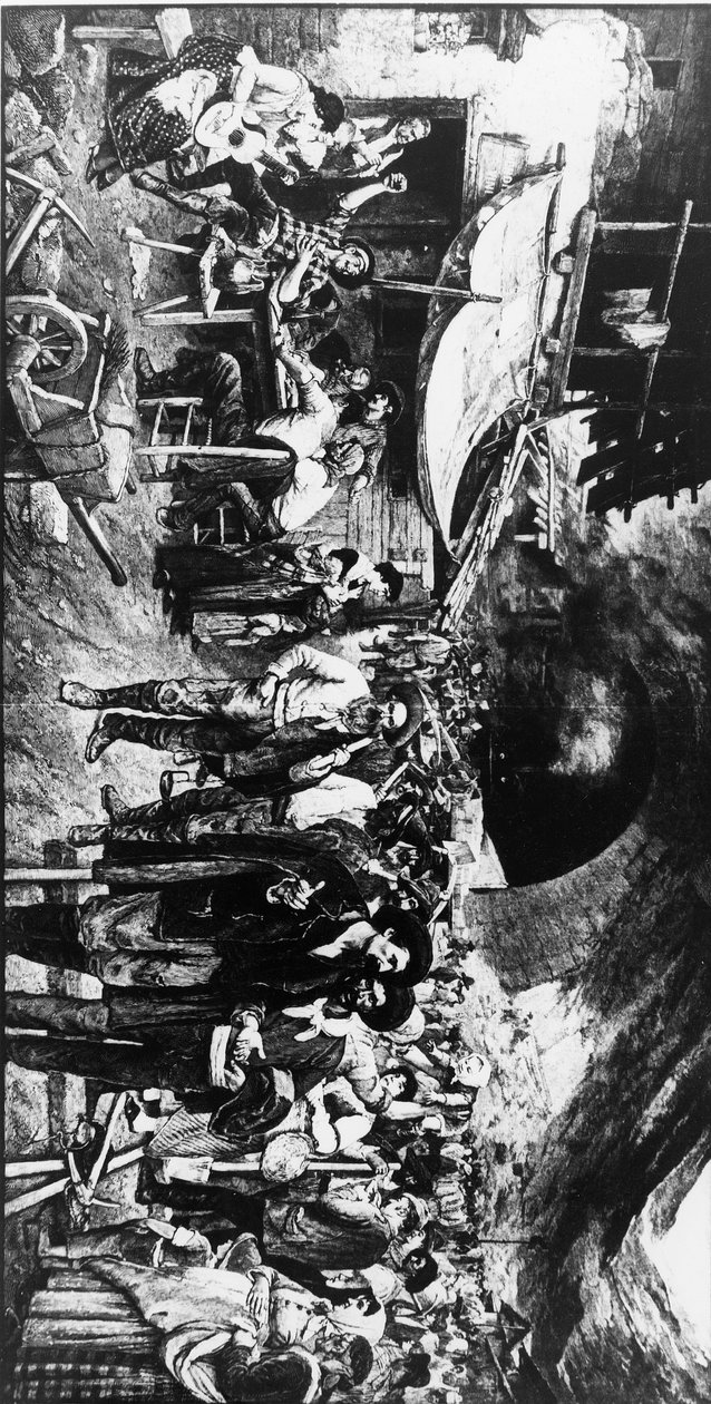 Schweiz Gotthardbahn Bau (s/w Foto) von Unbekannt