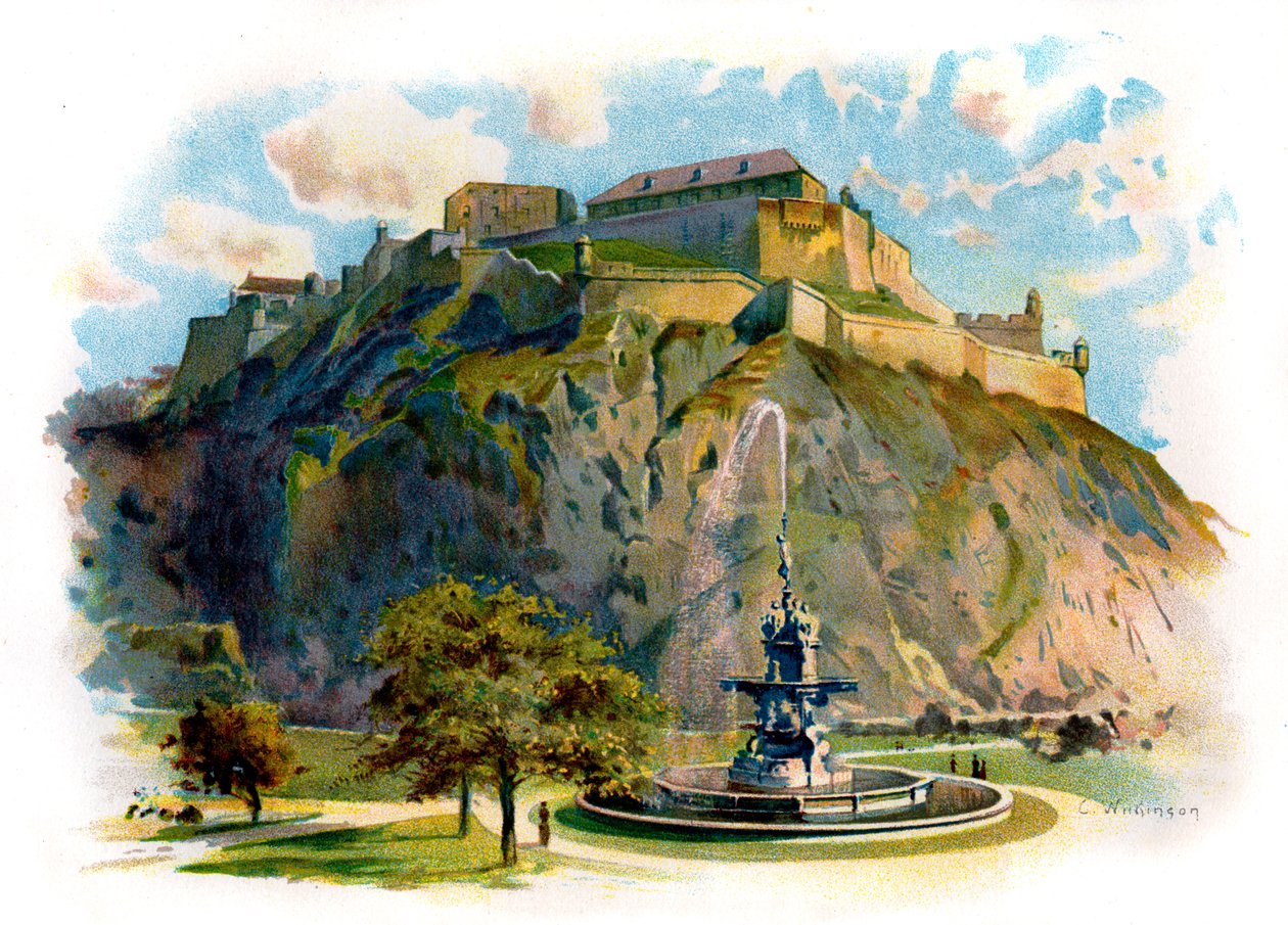 Castle Rock, Edinburgh von Unbekannter Künstler