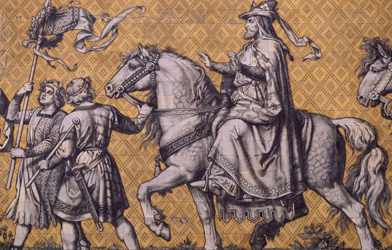 Der Fürstenzug (Prozession der Fürsten) (Keramikfliesen) von William M. Timlin