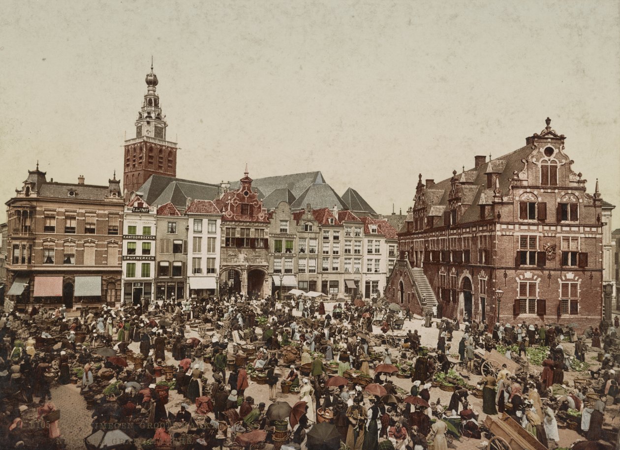 Der Große Markt, Nijmegen, ca. 1900 von Unbekannt