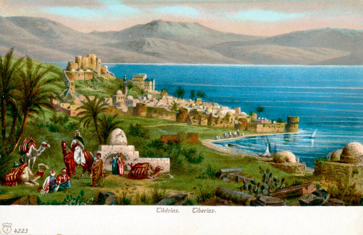 Tiberias am See Genezareth von Unbekannter Künstler