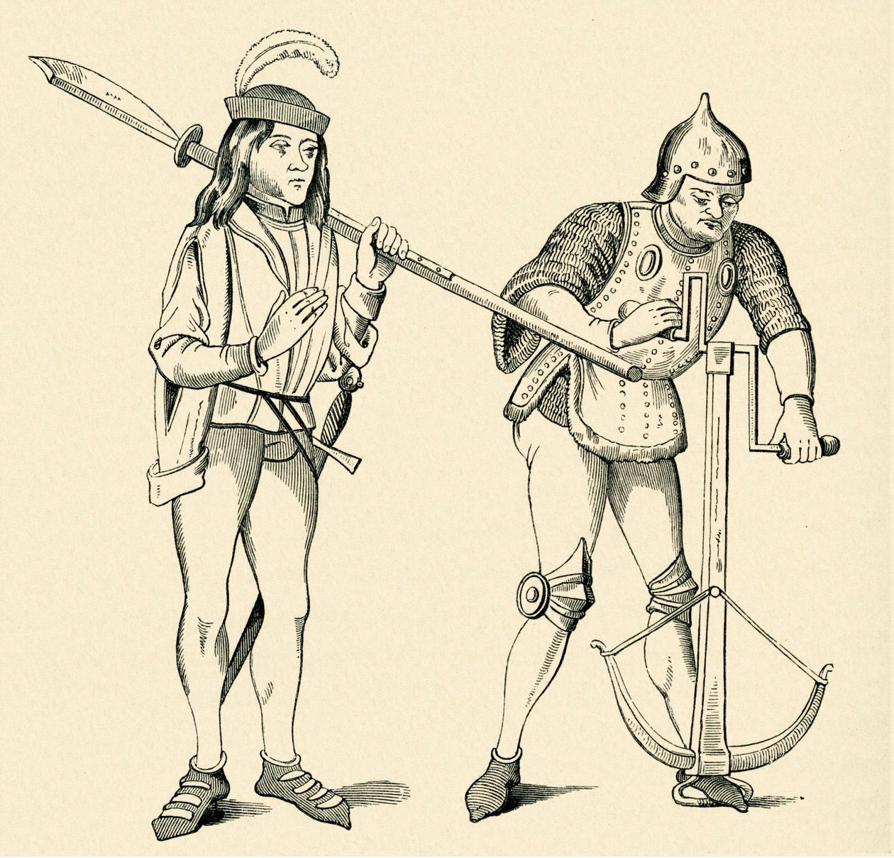 Knappe und Bogenschütze von Unbekannter Künstler