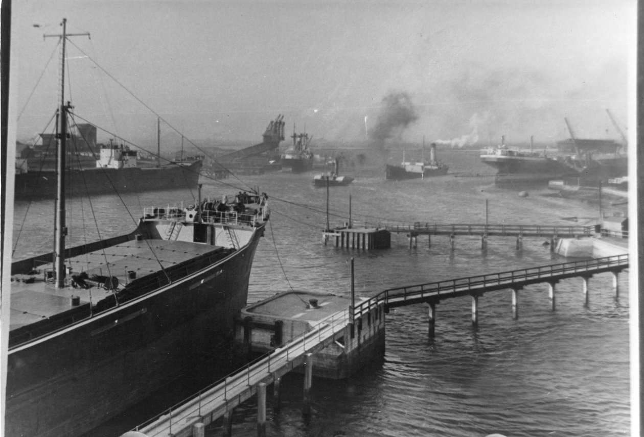 Blick auf den Blyth-Hafen von Unbekannt