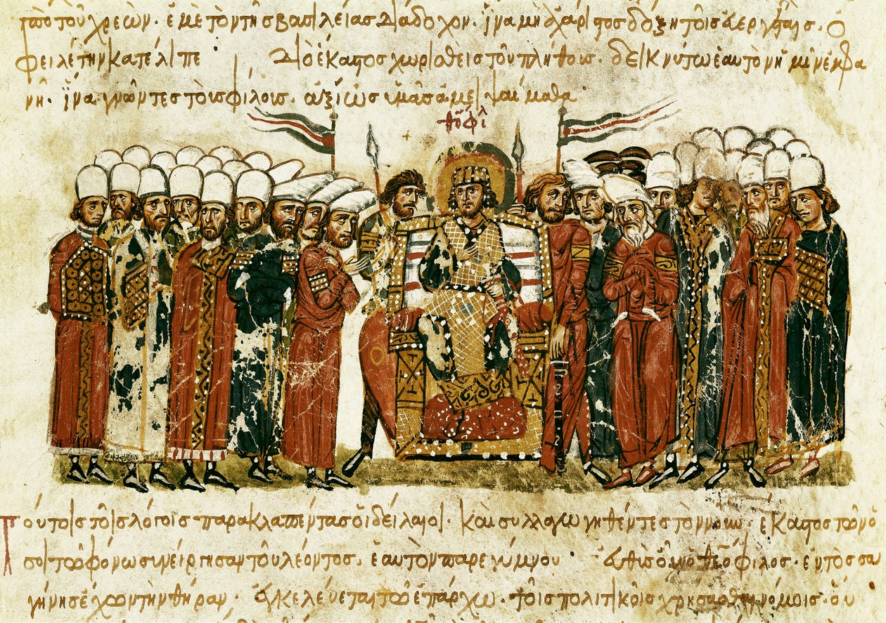 Der byzantinische Kaiser Theophilos von Unbekannt