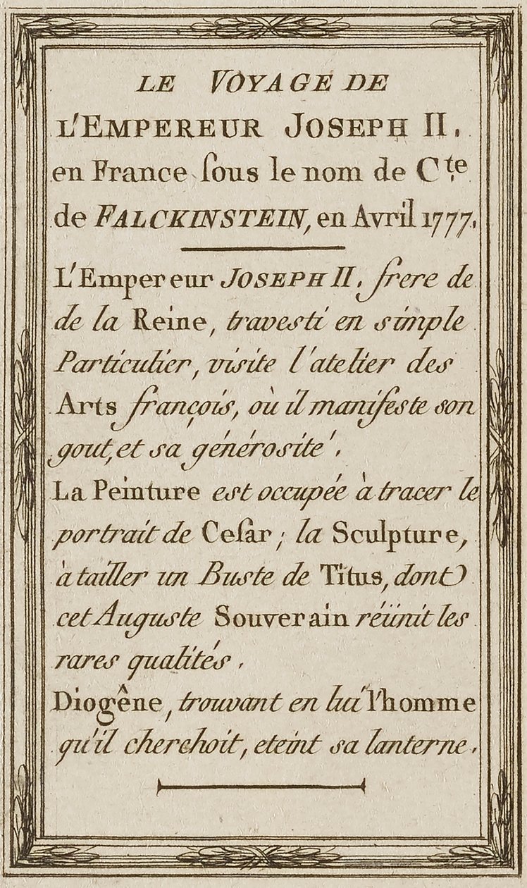 Die Reise des Kaisers Joseph II von Unidentified