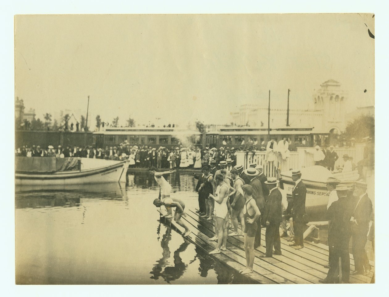 1904 Olympische Spiele - Start des Halbmeilen-Handicaps (Schwimmen) von Unknown