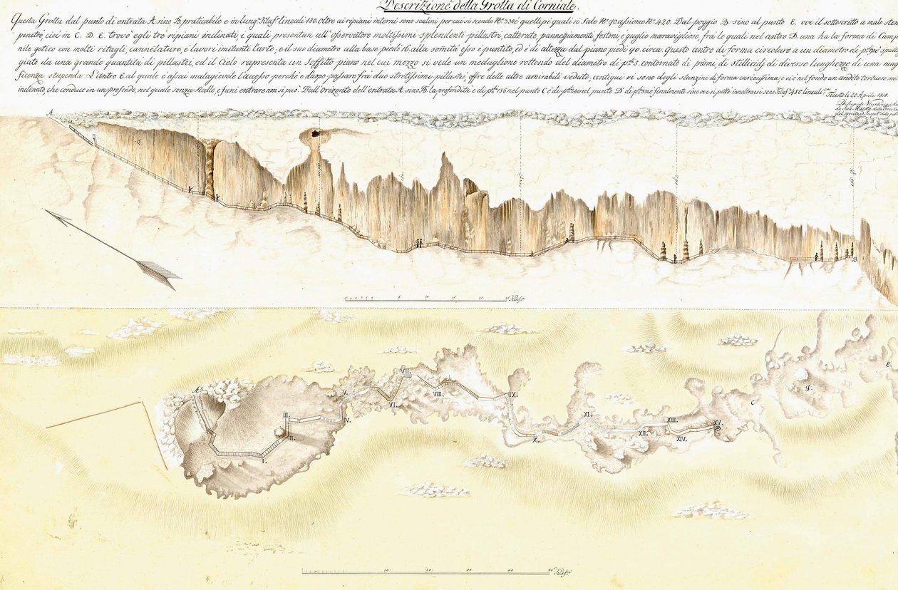 Eine Morphologie der Höhle in Vilenica von Unknown