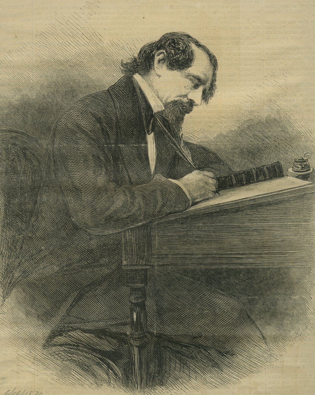 Der verstorbene Charles Dickens, ca. 1870 von Unbekannt Unbekannt