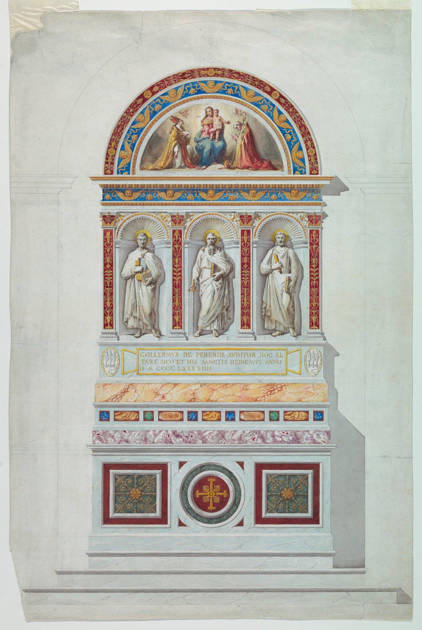 Entwurf, Erhebung eines Altars, 1894 von Unknown