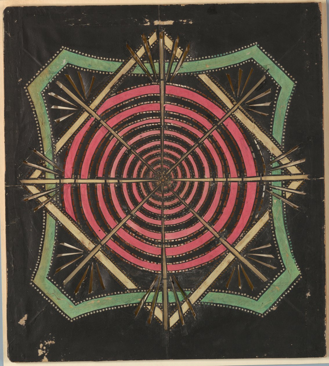 Laternenbild, Wirbelmuster, ca. 1780 von Unknown
