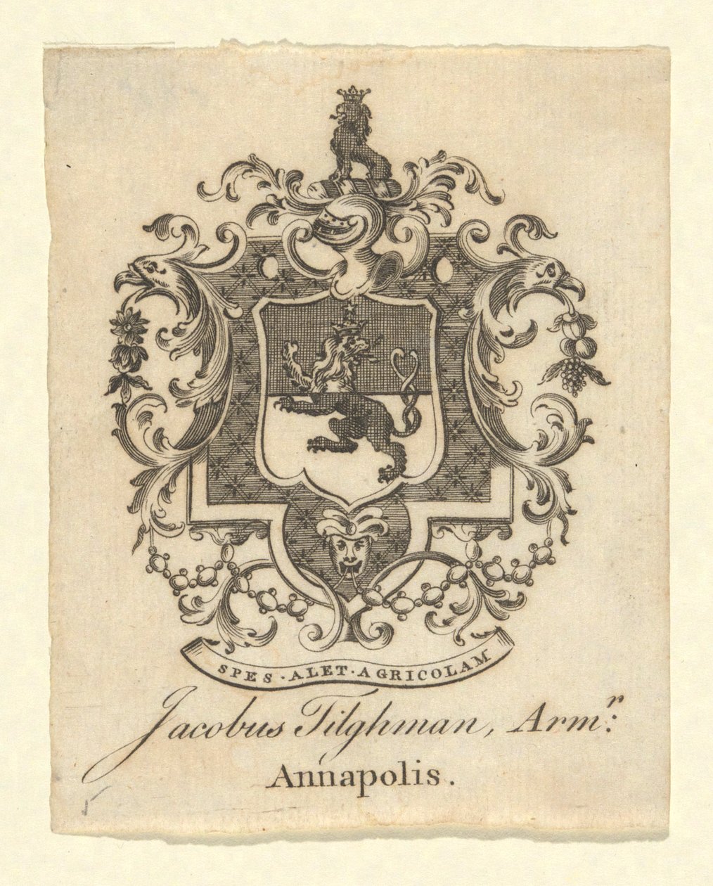 Exlibris von Jacob Tilgham von Unknown