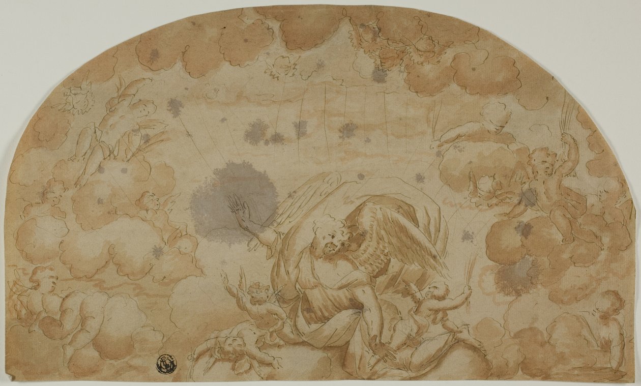 Himmlische Szene mit Engeln von Unknown