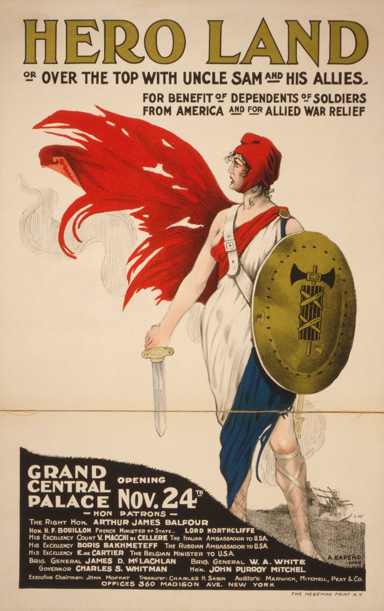 Französisches Hero Land Poster von Unknown