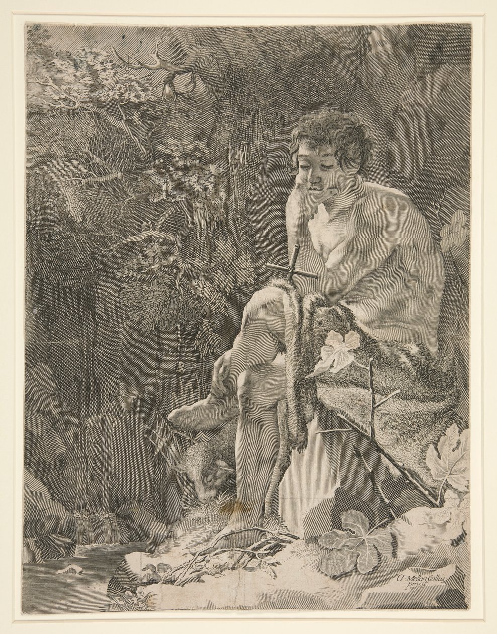 Johannes in der Wüste von Unknown