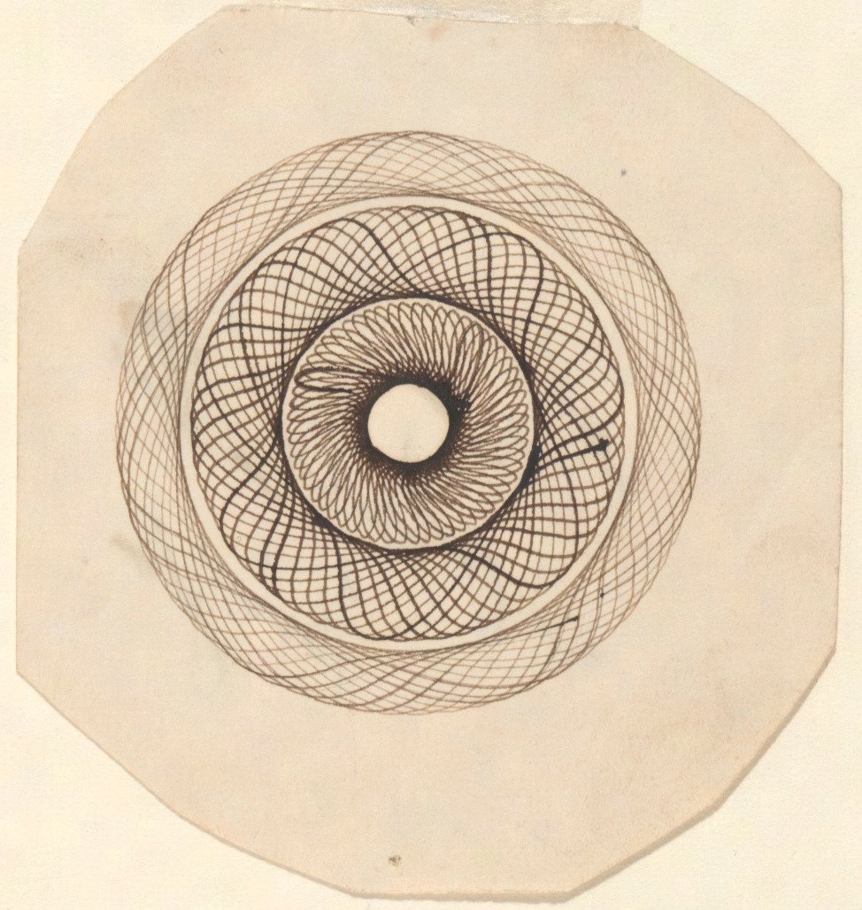 Ohne Titel (Kreisförmiges dekoratives Motiv) von Unknown