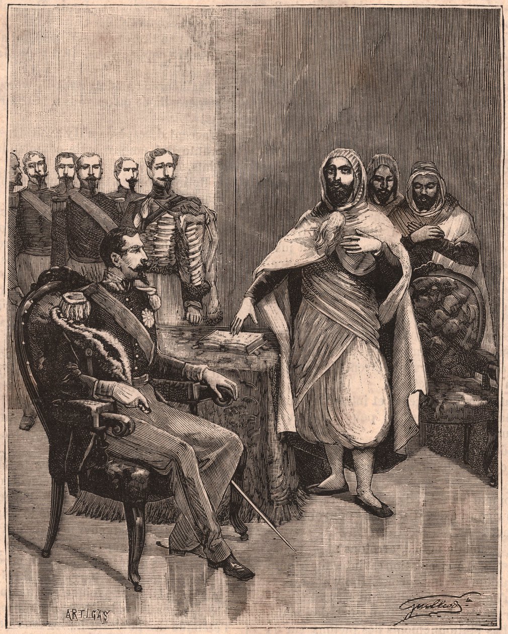 Abd El Kader und Napoleon III von Unknown