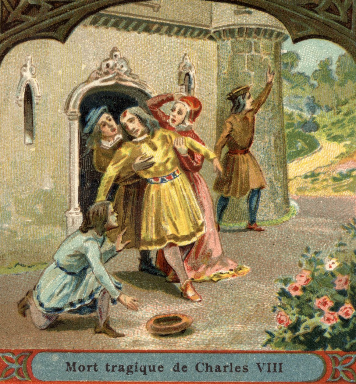 Unfalltod von Karl VIII. im Jahr 1498. von Unknown artist