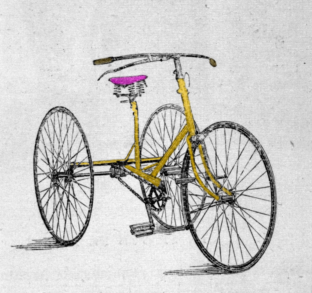 Fortschrittliches Dreiradmodell. von Unknown artist