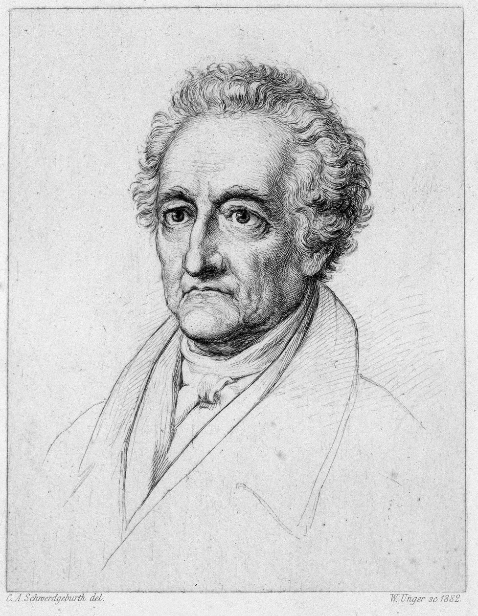 Porträt von Goethe. Chromolithographie des 19. Jahrhunderts. von Unknown artist