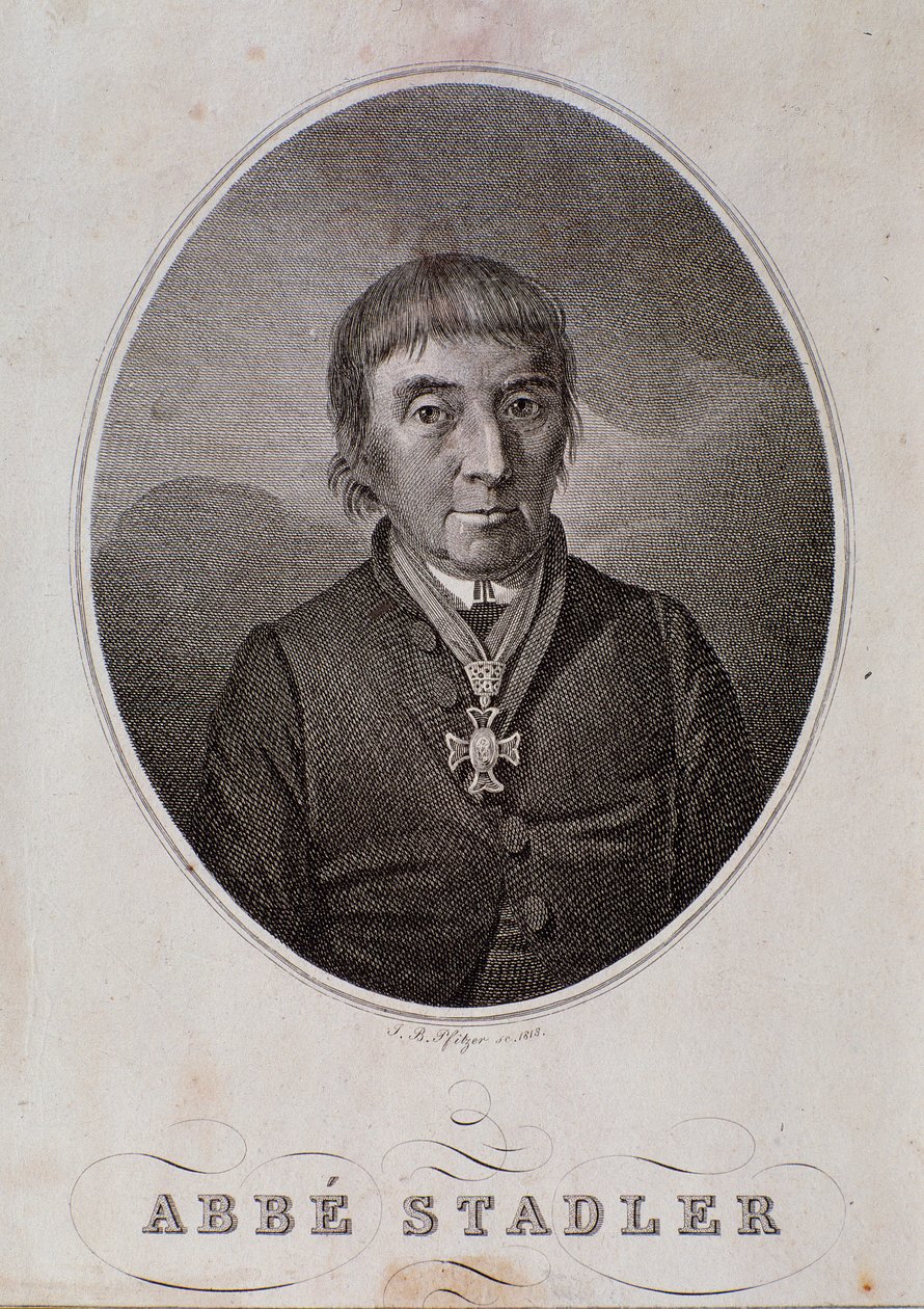 Porträt von Maximilian Stadler (Gravur) von Unknown artist