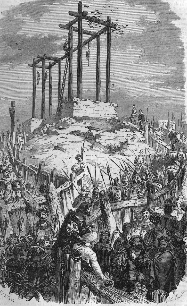Samblancay starb, der 1527 gehängt wurde. von Unknown artist