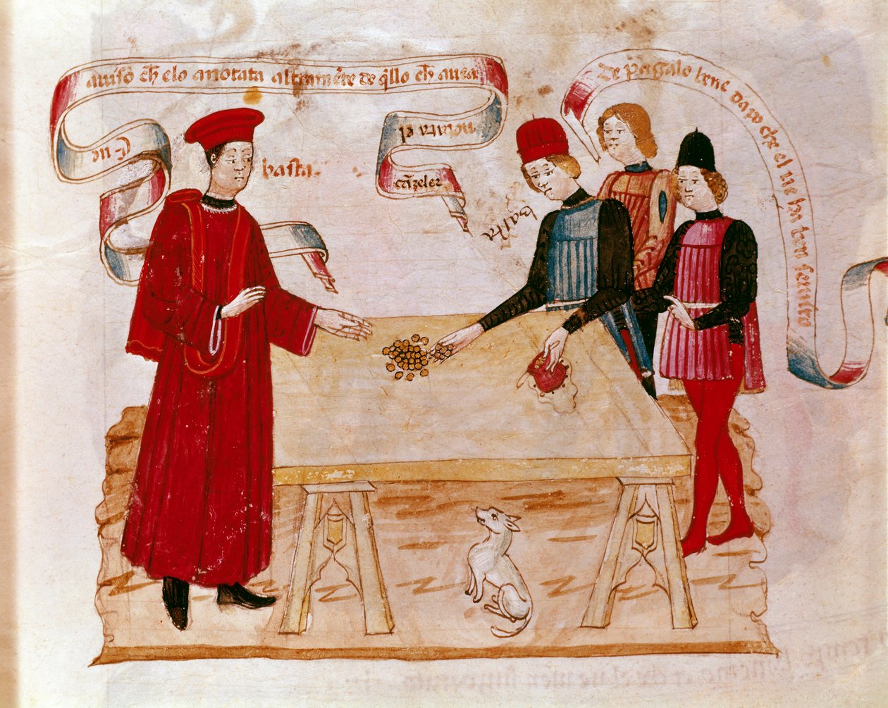 Szene der Bestechung eines Richters (Miniatur) von Unknown artist