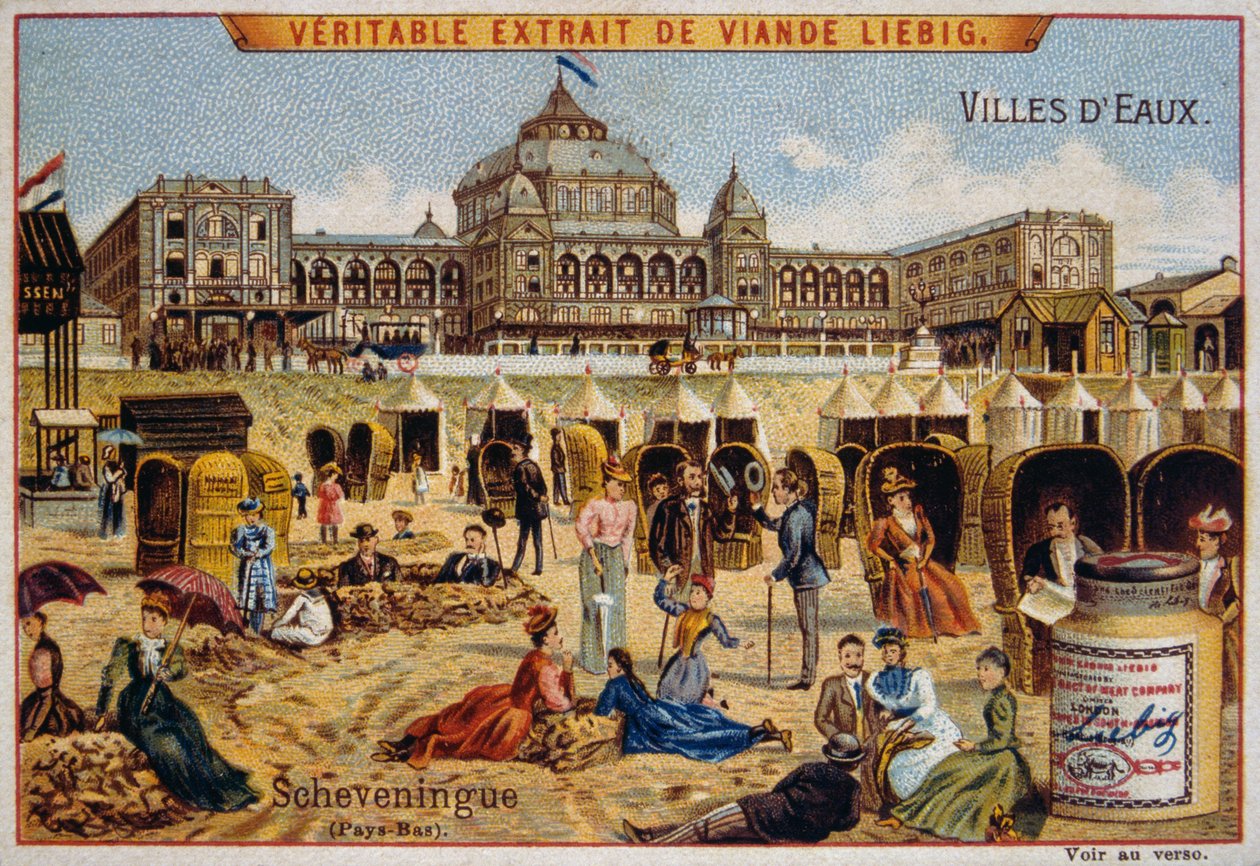 Touristen an einem Strand in Scheveningen, Holland von Unknown artist