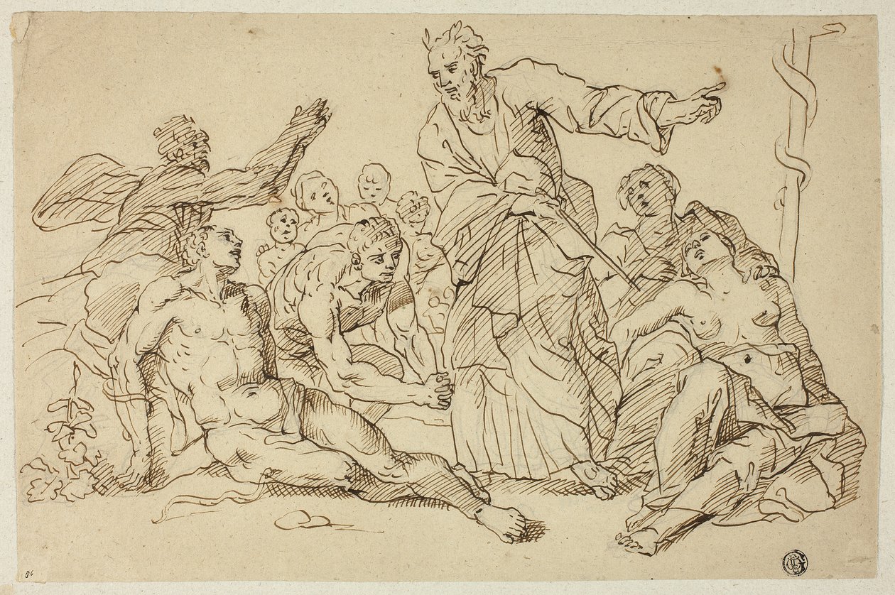 Moses und die eherne Schlange von Unknown Italian