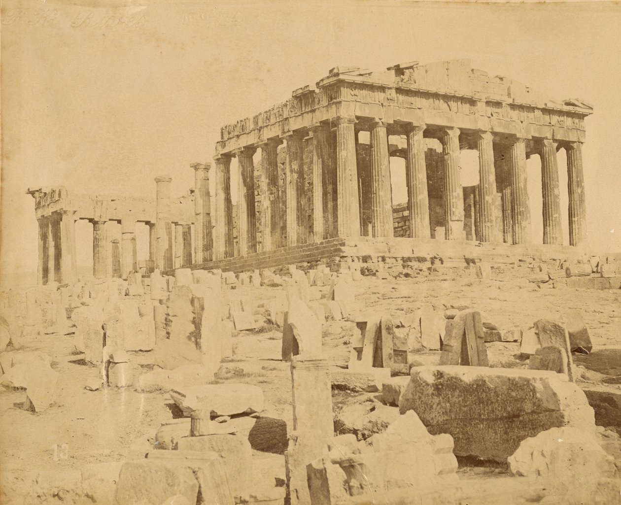 [Schrägansicht des Parthenon] von Unknown artist