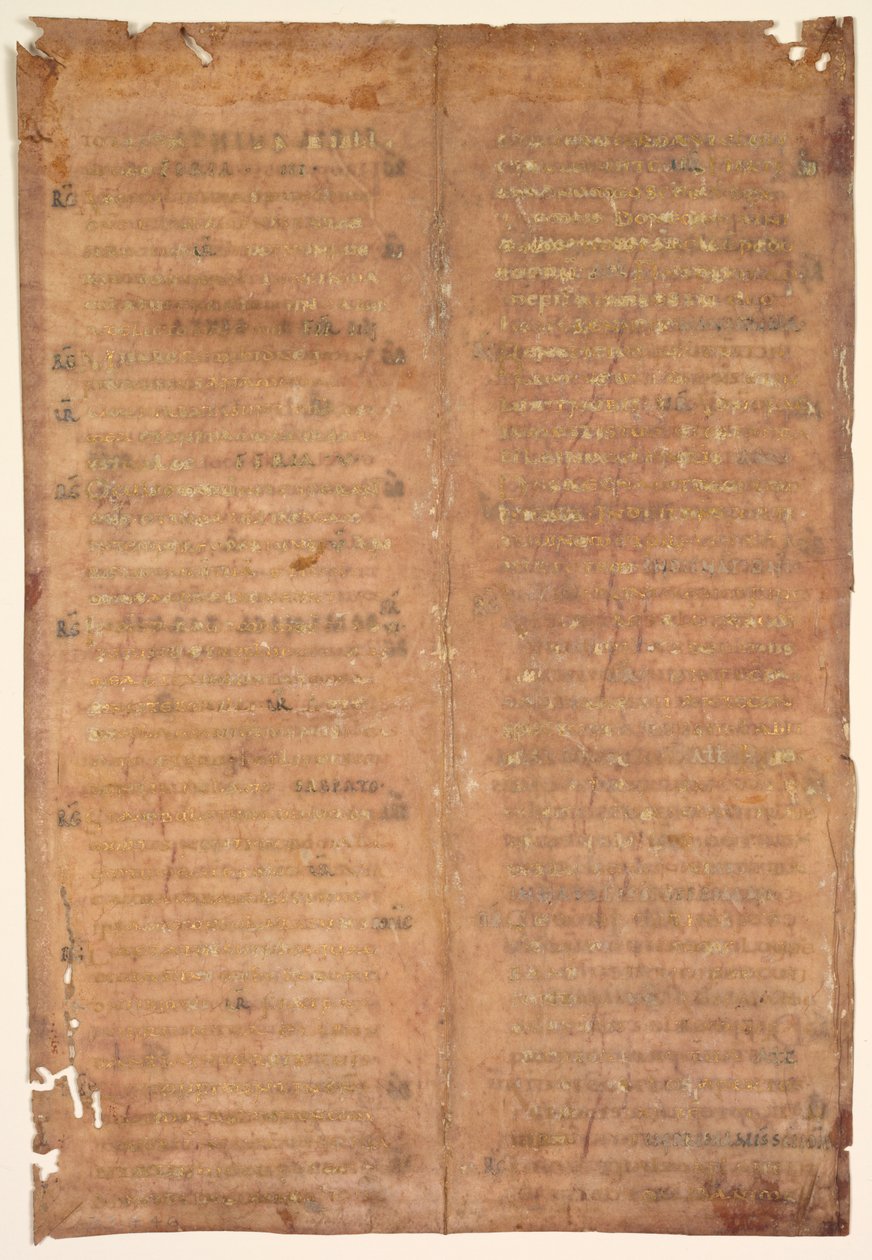 Bifolium aus einem karolingischen Graduale (Verso) von Unknown artist