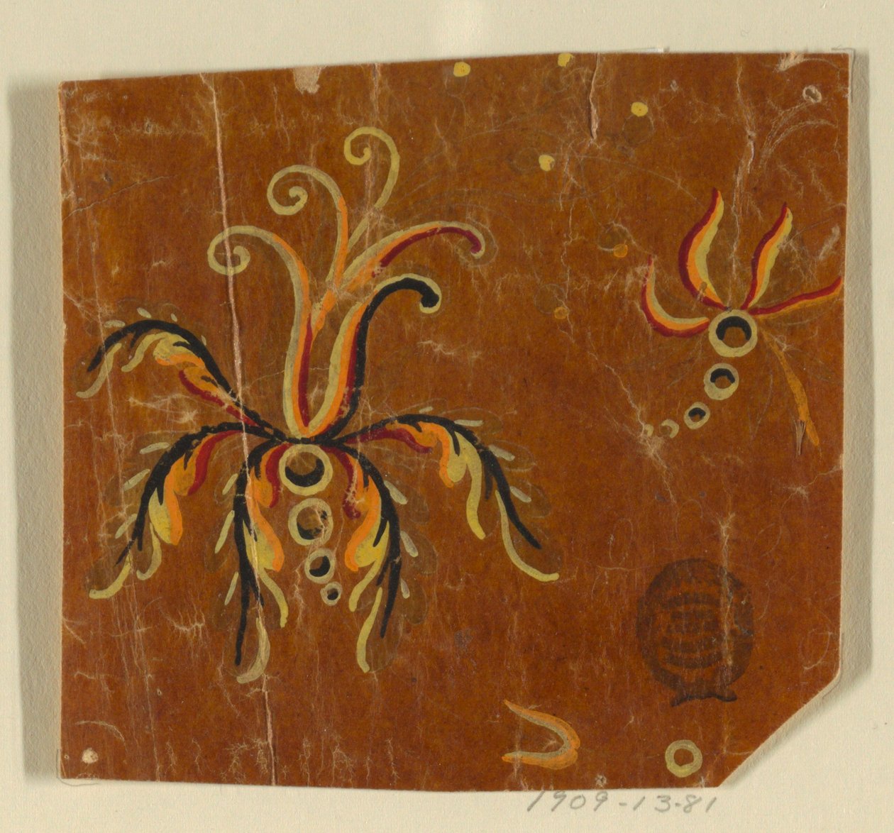 Entwurf für einen gewebten Stoff, Fragment von Unknown artist