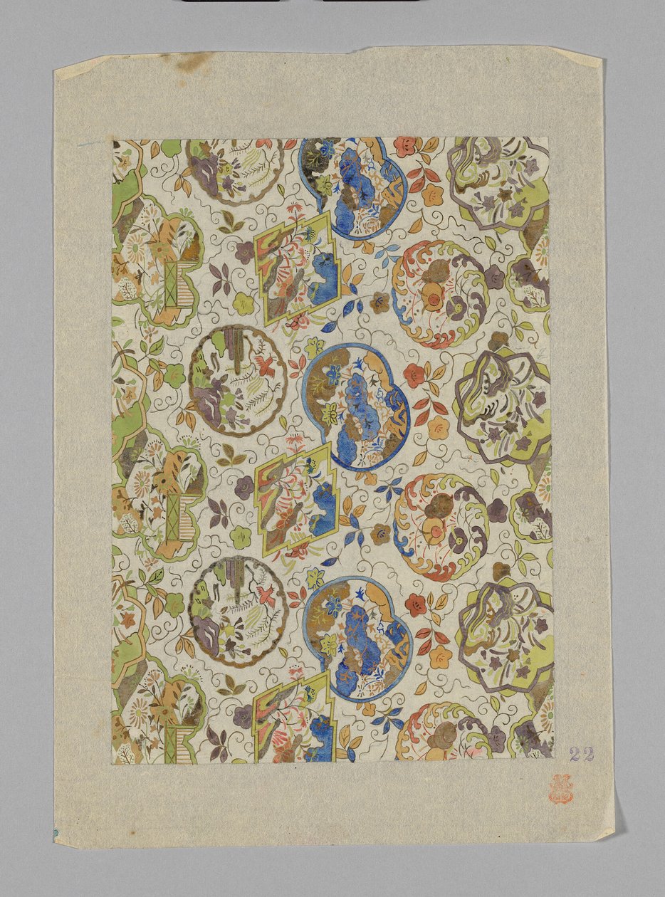 Design auf Papier von Unknown artist