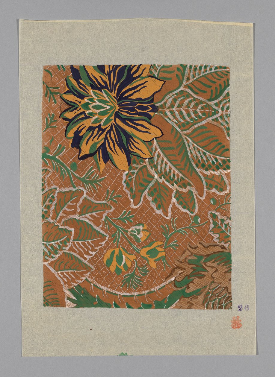 Design auf Papier von Unknown artist