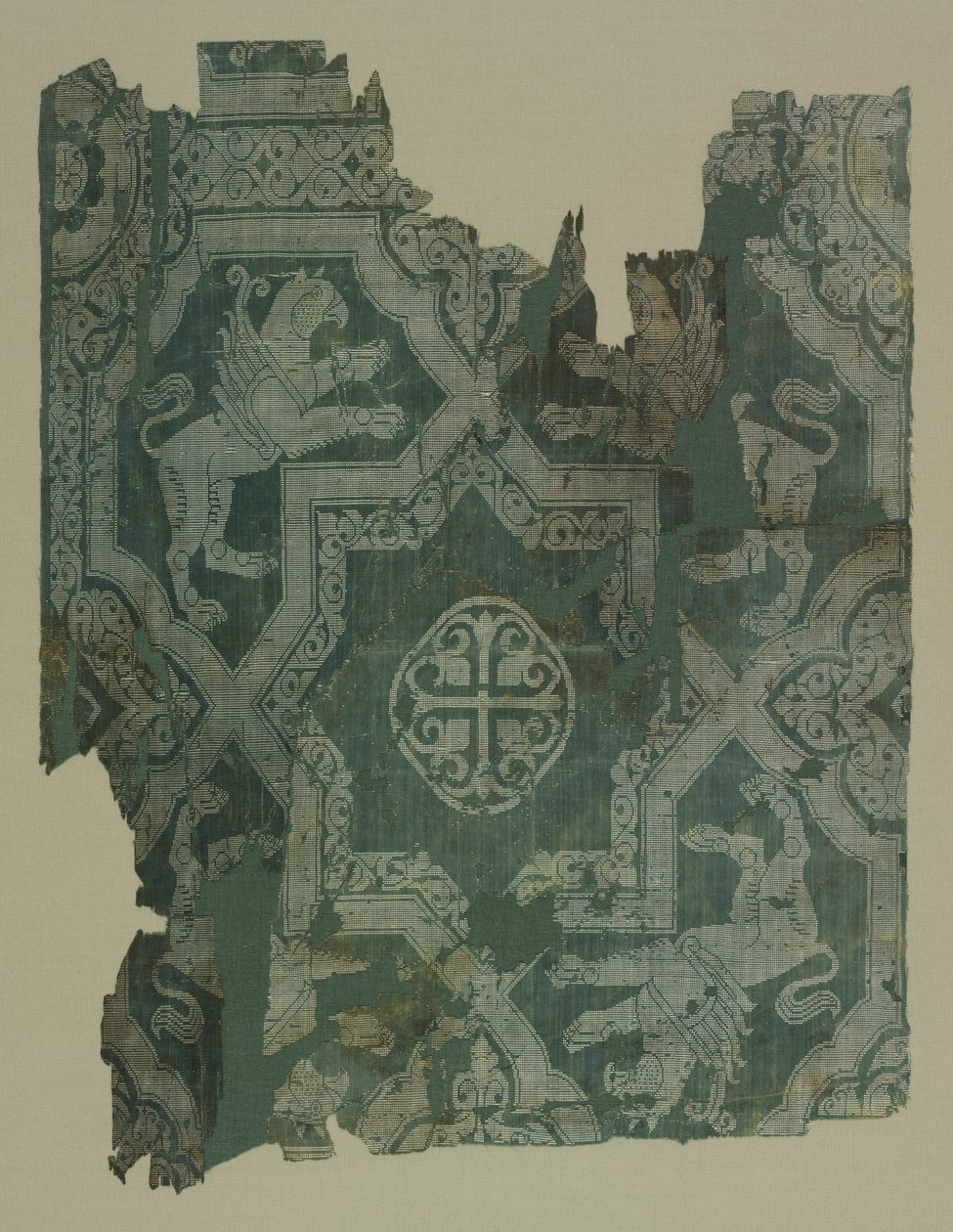 Fragment mit Sternmuster und Greifen von Unknown artist