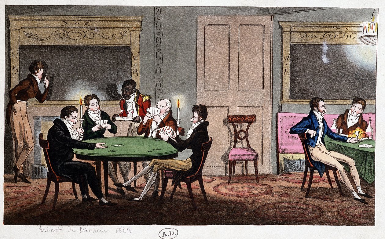 In einem englischen Club: „Cheating Tripot“, England von Unknown artist