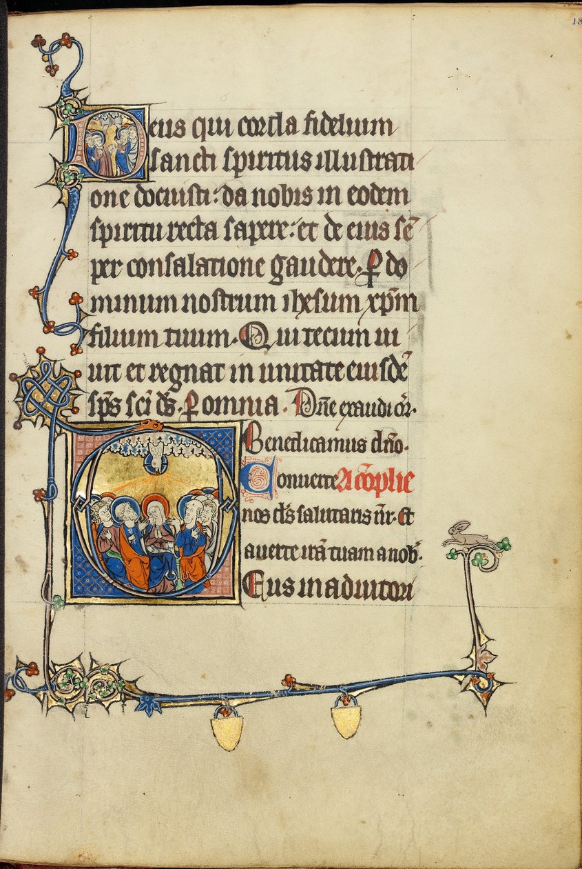 Initiale D: Die Himmelfahrt; Initiale D: Pfingsten von Unknown artist