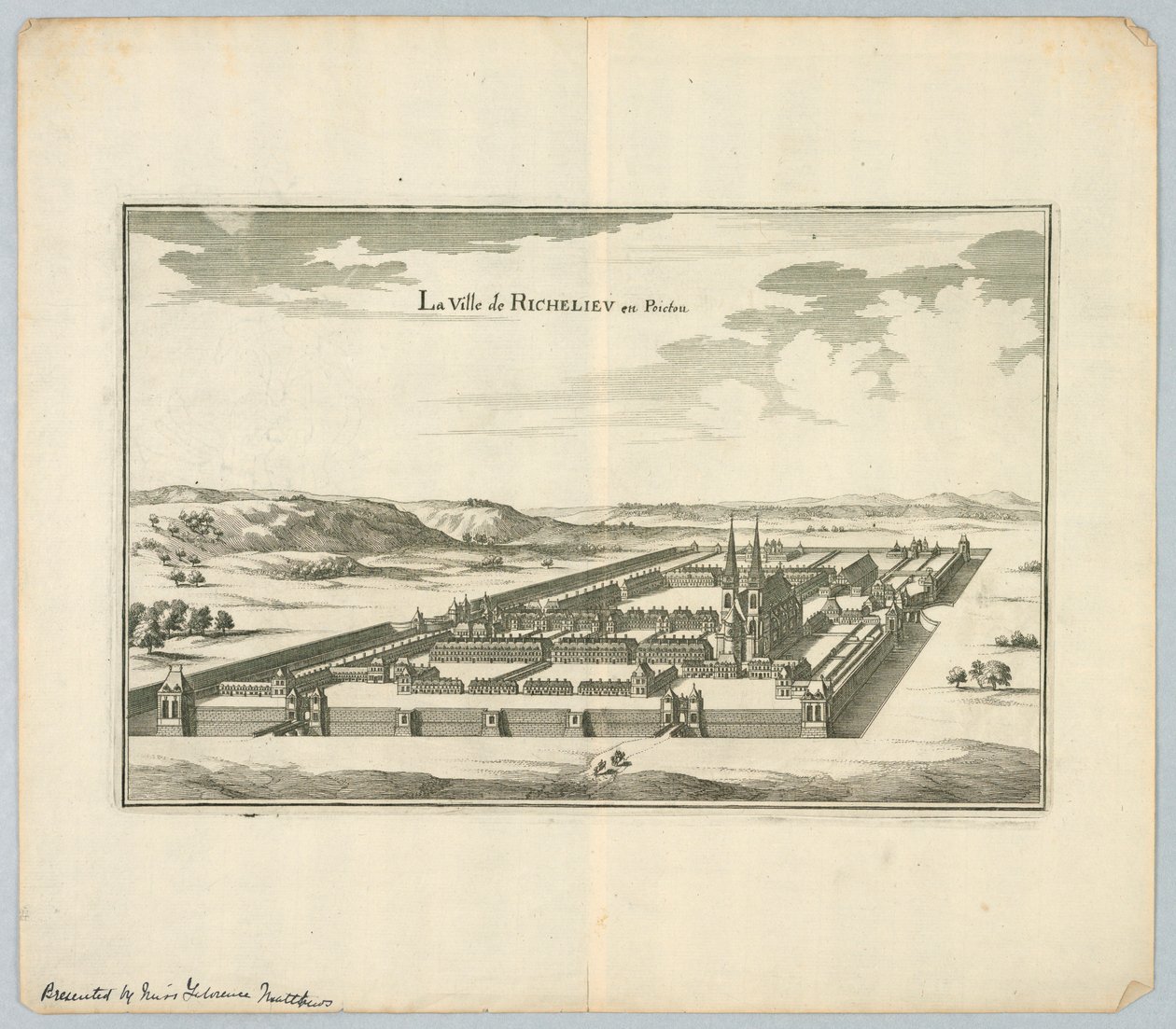 Die Stadt Richelieu in Poitou von Unknown artist