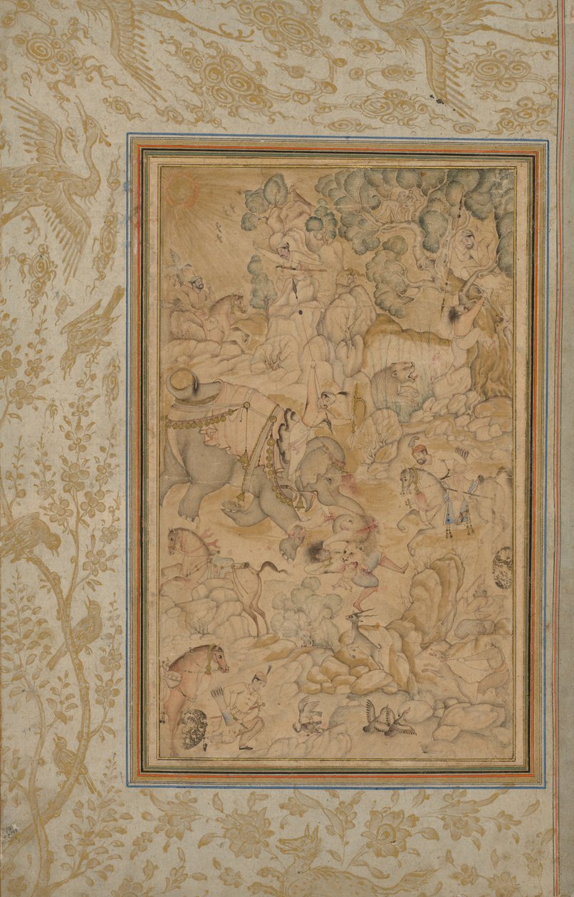 Prinzen jagen in einer felsigen Landschaft von Unknown artist