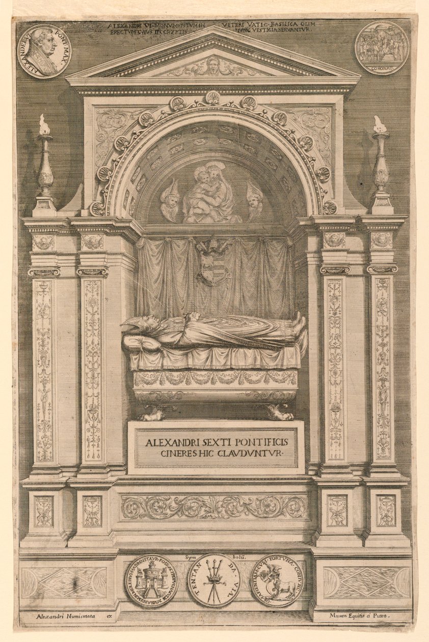 Das Grab von Papst Alexander VI. von Unknown artist