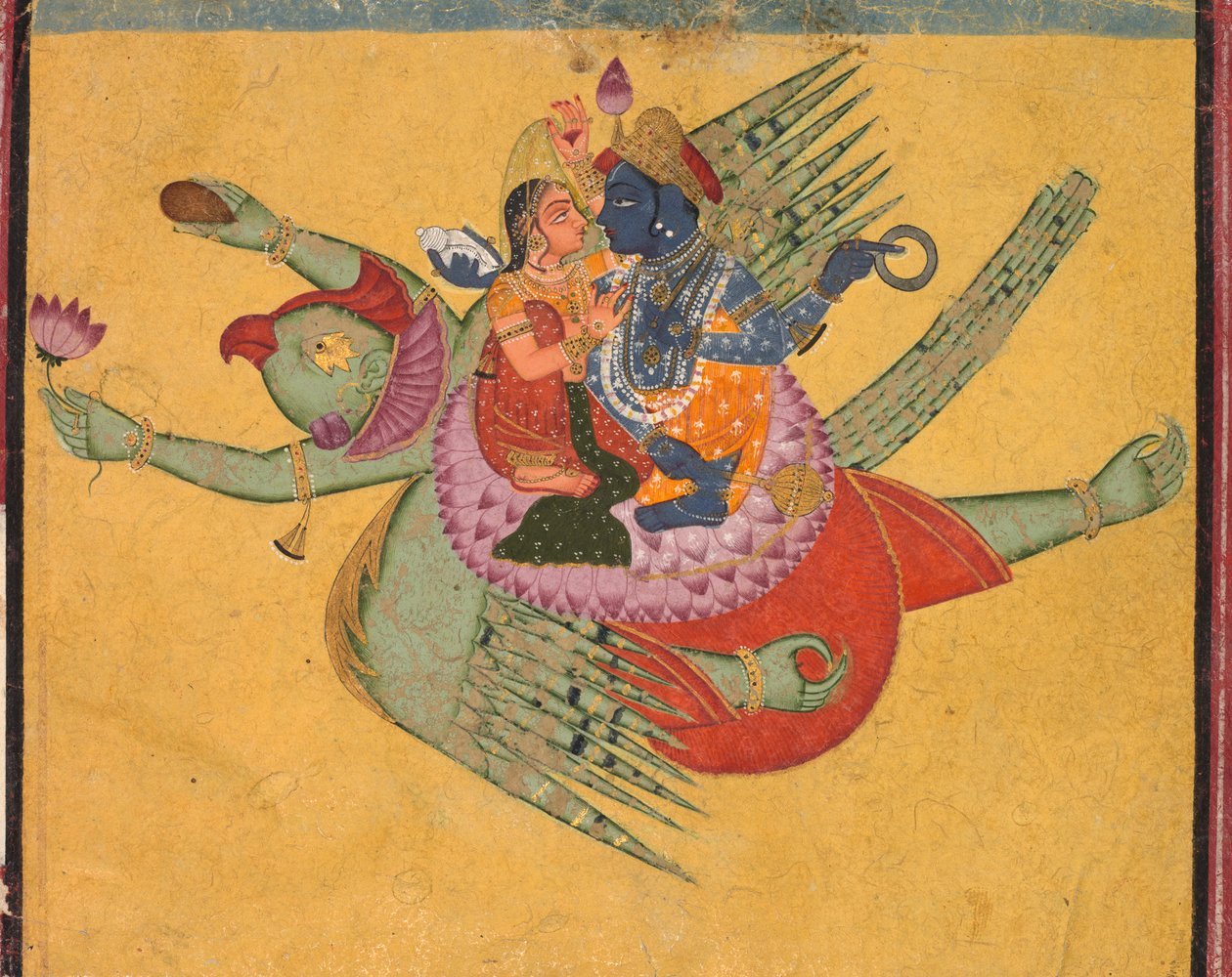 Vishnu und Lakshmi auf Garuda von Unknown artist