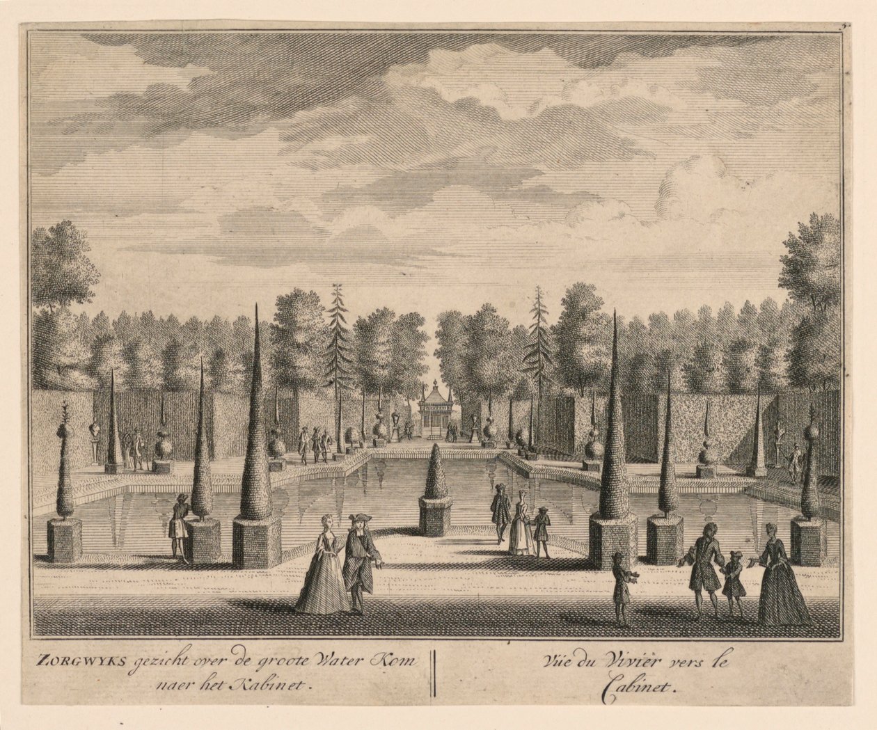 Vue du Vivier Vers le Cabinet von Unknown artist